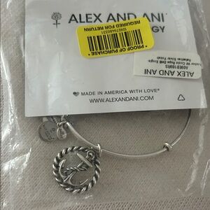 Alex and Ani Silver Nautical Charm Bracelet
